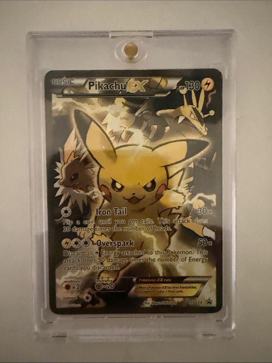 pikachu pokemon ex cards from XY Promo this item offers a spectacular aesthetic for a gallery Pokemon Pikachu EX Yellow Black